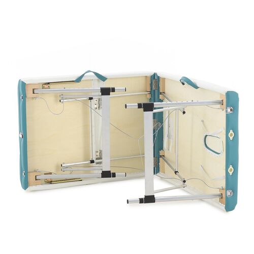 Массажный стол складной Med-mos JFAL01A 3-х секционный, алюминиевая рама, двуцветный, ложе 185х70 фото 19