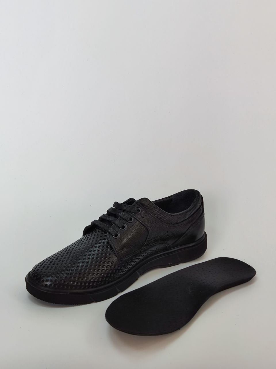 Полуботинки осенние мужские цв.черный 92485-X-001 фото 4