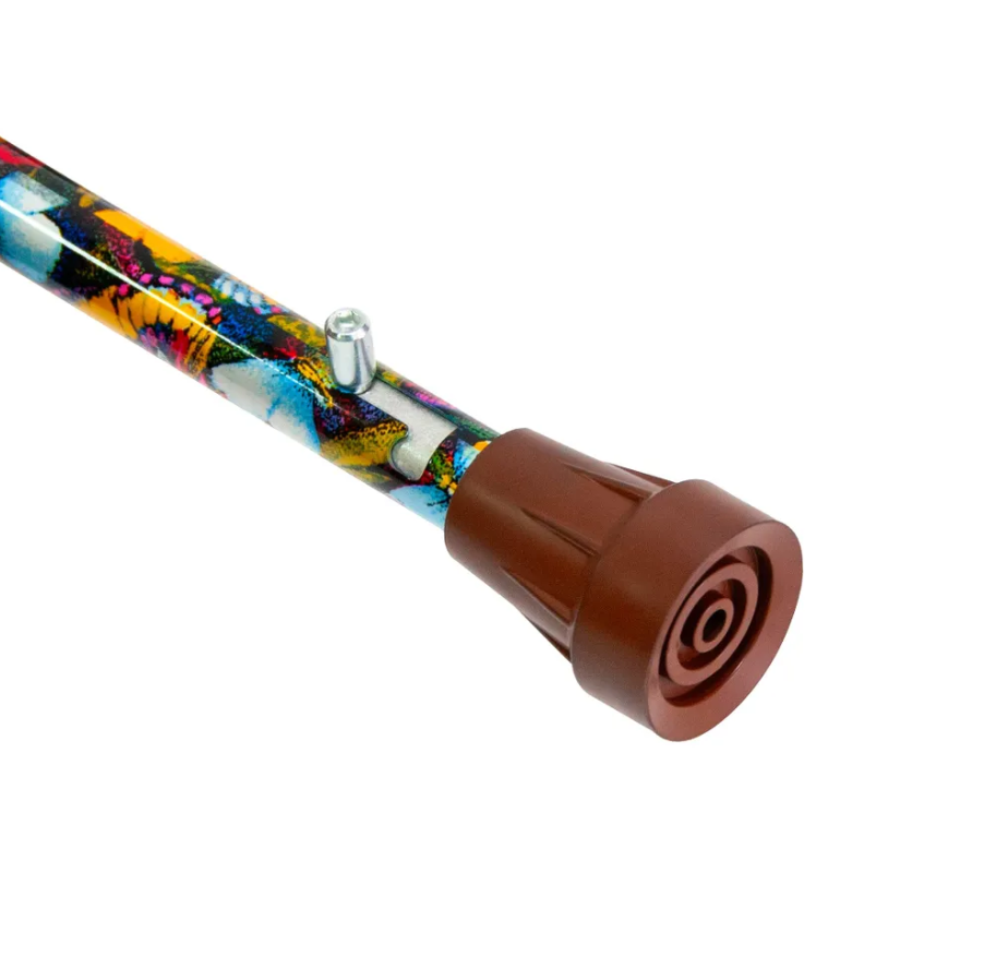 Трость телескопическая с пластмассовой ручкой ТР1(ПР) с УПС, цвет Бабочки фото 8