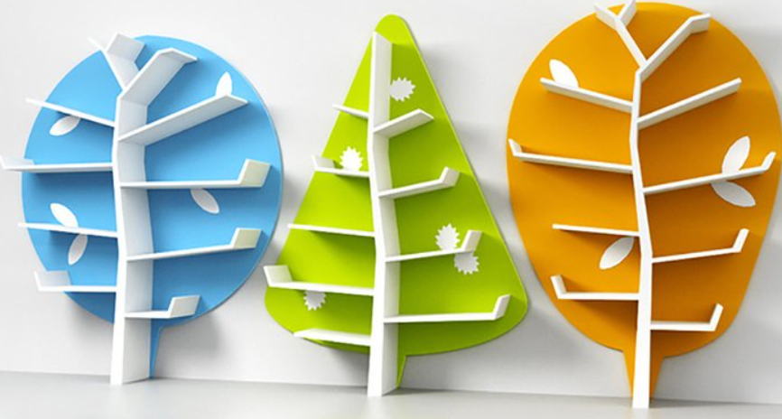 Книжная полка Круг, Треугольник, Овал, размер 160х118х24 см фото 1